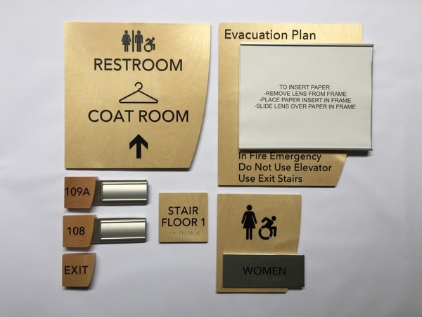 ADA wayfinding signage by Wayne Sign Co